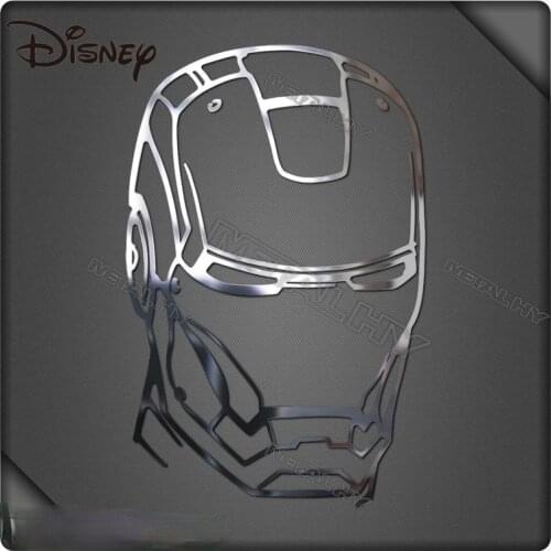 Disney Marvel Avengers Iron Man Metal Sticker Cartoon Anime Computer Game Machine Car Sticker