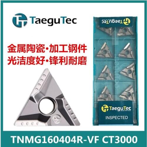Metal Ceramic Triangle Slotted CNC Turning Blade CT3000 TNMG160404R / L-VF