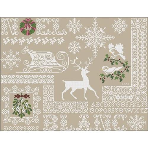 Christmas Moose cartoon patterns Counted Cross Stitch 11CT 14CT DIY Chinese Cross Stitch Kits Embroidery Needlework Sets