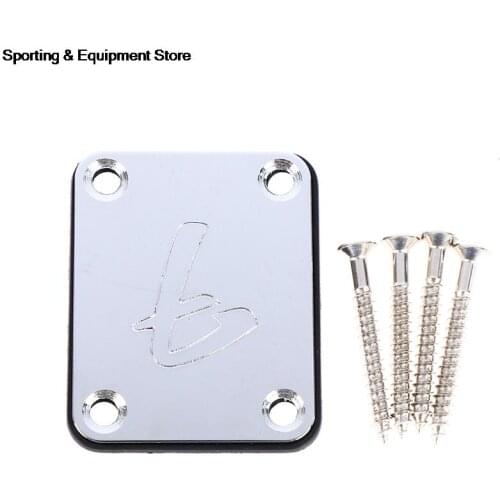 NEW 1 set Guitar Neck Plate F Chrome For ST TL Guitar Chrome Screws included