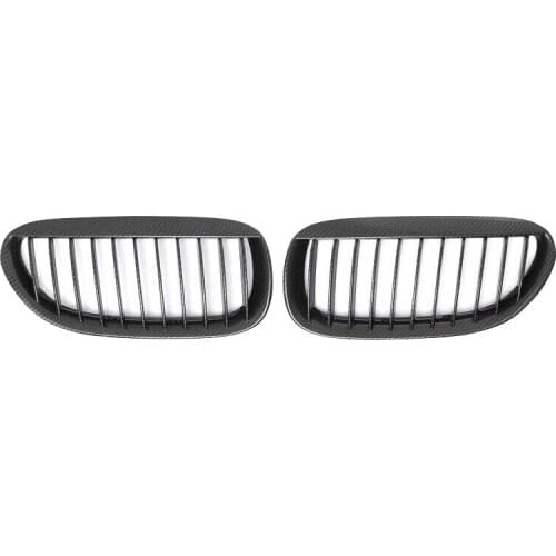 NEW-Carbon Fiber Car Front Kidney Grille Grill For-Bmw 6 Series E63 E64 Lci M6 630 645 650 Coupe 2Dr