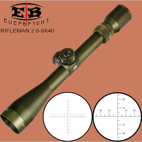 EB RIFLEMAN 2.8-9X40 FFP Hunting Riflescope First Focal Plane Glass Etched Reticle Tactical Optical Sights Turrets Lock Reset