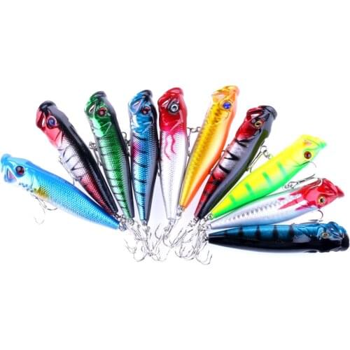 9cm Plastic Popper Fishing Lures Bass Top Water Rattles Fishing Tackle Accessories Buzzbait Lure Блесна Для Рыбалки Щука Pesca