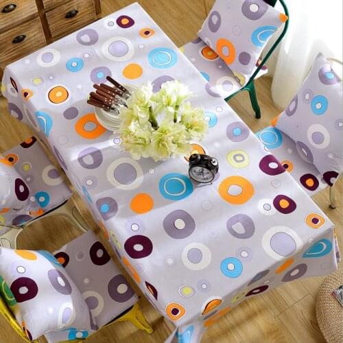 Cross-border pure cotton table cloth pastoral small fresh abstract printed table cloth home living room coffee table cloth