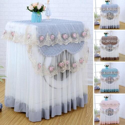 Lace Dust proof Protector Floral style Home Decor Washing Machine Cover 4 colors Washable 60*60*85cm Decoration