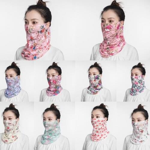 Variety scarf women fashion lace hollow neck gauze scarf sun protection neck hanging ear mask scarf veil silk scarf