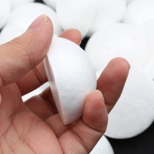 50pcs Modelling Styrofoam Foam Ball Hemispheres Decor Crafts Ornament 5cm
