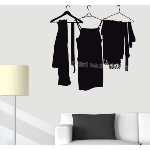 Laundry Service Room wall Stickers Dry Clothes Scarf Stand Hanger Decals Home Decor Living Room Bedroom wardrobe Art Mural EA185