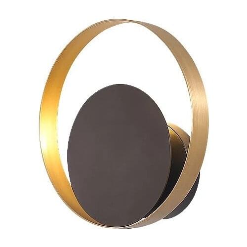 Nordic style LED wall Lamp Retro Copper Background wall lamp bedroom bedside lamp creative aisle wall lamp