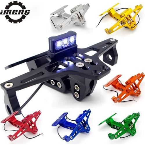 Universal Motorcycle Number Plate Holder For Dr 650 Cr250r Exc 520 Z1000 Hornet 250 R1200 Gs Vstar 650 Raptor 350 Cbr 1000f