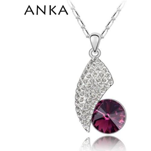 ANKA Offer Real Pendant Necklace Wholesale Austrian Crystal Charm Necklace Valentines Day Gift Crystals from Austria #84965