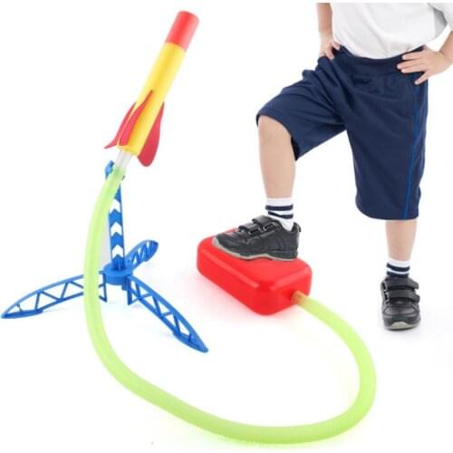 1 Set Childrens Educational Air-pressure Foot-operated Rocket Launcher Toy Punch Multiplayer Interactive Competitive Game Toys