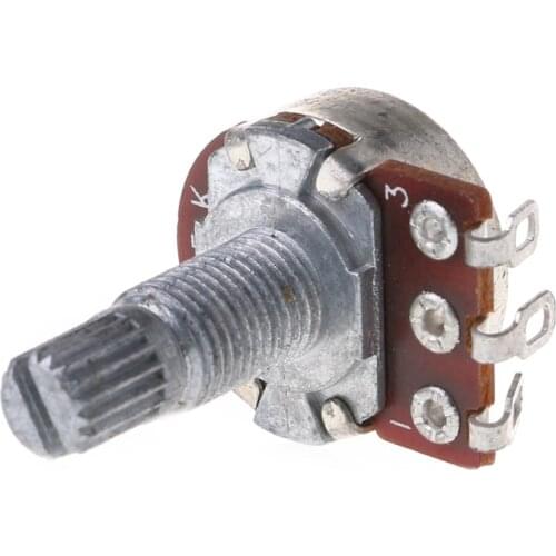 5pcs A25K Electric Bass Guitar Potentiometer Pot Effect Pedal 18mm Shaft Parts Guitar Accessories Dropshipping