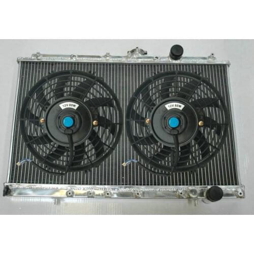 Aluminum Radiator For Mitsubishi Lancer CC EVO 1 2 3 I/II/III EVO1 EVO2 EVO3 CD9A CE9A 4G63T 2.0L 1992-1996 Coupe & FANS