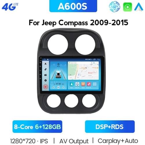 RDS IPS Android 10.0 Car Radio WIFI GPS Navigation NO DVD For Jeep Compass Patriot 2010-2015 Auto Multimedia Stereo Radio Player