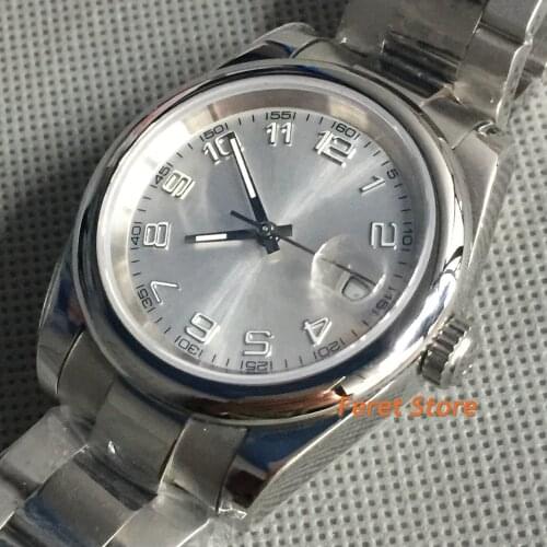 BLIGER New Polishing Bezel Self Winding 39mm Men Watch 21 Jewels MIYOTA 8215 white Dial Steel Jubilee Bracelet Screw Crown