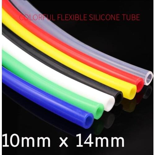 Colorful Flexible Silicone Tube ID 10mm x 14mm OD Food Grade Non-toxic Drink Water Rubber Hose Milk Beer Soft Pipe Connector