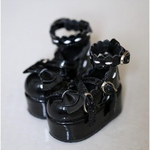 D01-P071 children handmade toy 1/3 1/4 Doll Accessories BJD/SD doll shoes Lace buckle Platform shoes 1pair