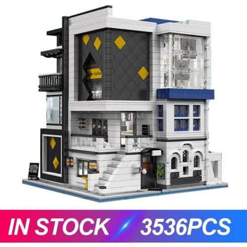 MOULD KING 16043 Art Gallery Showcase 3536PCS MOC Modular Building Blocks Bricks Educational Puzzle Toy Birthday Gift For Child