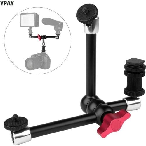 Camera Tripod Super Clamp 11 Inch Magic Articulated Arm for Mounting HDMI Monitor LED Light LCD Video On Camera Max Load 10KG