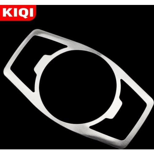 KIQI Stainless Steel Headlight Switch Panel Sequins Cover Trim Stickers for Ford Everest 2015 2016 2017 2018 2019 2020 Sticker