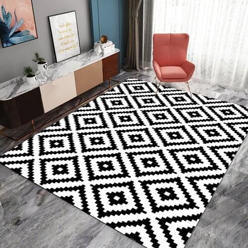 Geometric Printed Carpet Rug For Living Room Washable Bedroom Area Rugs Modern Double Side Floor Carpet For Parlor Mat Home