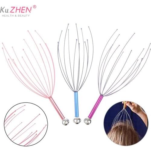 Head Massager Healing Neck Claw Massage Anti-stress Pain Relief Octopus Scalp Head Relax Spa Headache Stimulate Blood Circulate