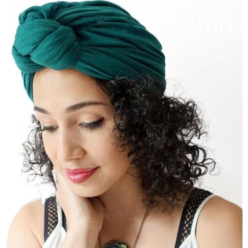 Muslim Women Stretchy Cotton Turbante Bonnet Twist Knot Turban Cap Islamic Indian Hat Ladies Hair Accessories Chemo Beanie