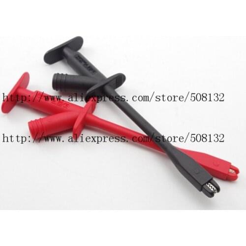 Extech TL740 Industrial Plunger Style Test Clip Set Red/Black Insulation Shaft Clamp type Test Probe Alligator Clip Test Tools