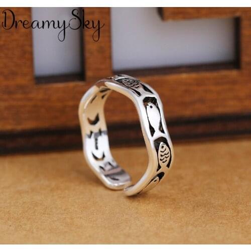 New Charming Fish Finger Ring for Women Vintage Boho Knuckle Party Rings Gothic Punk Jewelry Gifts for Girls 2020