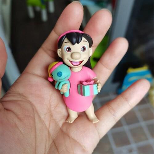 1PCS 8CM Disney stitch girl holding little gold christmas limited pendant Decoration collection