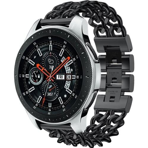 Watchband for Samsung Galaxy Watch 46MM Pure Colour Business Stainless Steel Replacement Strap Small Large for Women Men 9.10