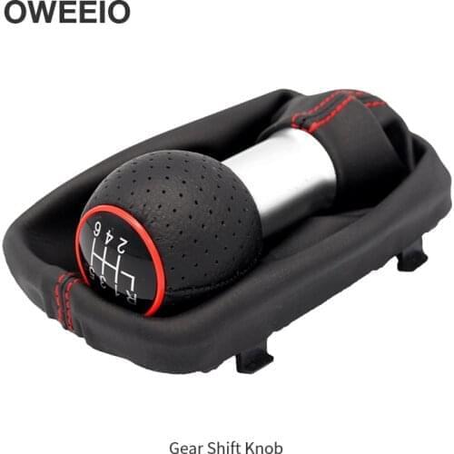 OWEEIEO Gear Shift Knob Red Line Manual Transmission for Audi A3 S3 Shift Handball Gear Set Gear Lever Handball Red Line Gear Sh