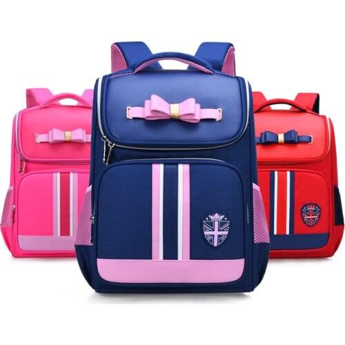 2019 Russia Bowknot Belt Stripe Noble Girl Boy Children Primary School bag Bagpack Schoolbags Kids Teenagers Student Backpacks