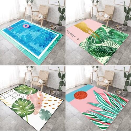 Modern Simple Creative Living Room Sofa Nordic Carpet Tea Table Bedroom Bedside Rectangle Carpet Floor Mats