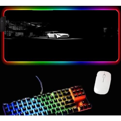 Standard mouse pad car RGB big gaming accessories LED home carpet pad office computer keyboard desk mat natural rubber XXL