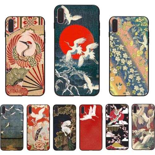 IMIDO Ancient wind crane For iphones For Apple For Iphone 5 5S SE 6 6S 6PLUS 6SPLUS 7 8 7PLUS 8PLUS X XS XR XSMAX