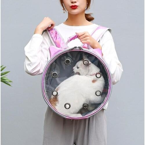 Pet bag go out portable transparent backpack dog bag breathable cat bag