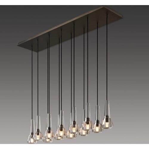 LED Postmodern Copper Crystal Chandelier Lighting Fixtures Lustre Suspension Luminaire Lampen For Dinning Room Foyer