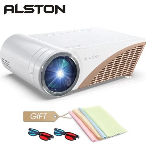 ALSTON S6P Support 1080P Led projector 4000 Lumens HDMI USB VGA AV portable cinema Proyector Beamer with gift