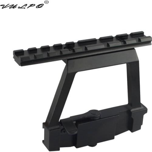 VULPO Tactical AK 74U Rail Mount Quick Release 20 mm AK Side Rail Lock Scope Mount Base for AK 74U Airsoft Rifle