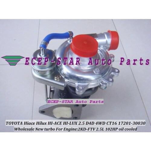 Oil Cooled Turbo CT16 17201-30030 Turbine Turbocharger For TOYOTA HI-ACE HI-LUX Hilux Hiace 2KD 2KD-FTV 2.5L D4D 4WD + Gaskets