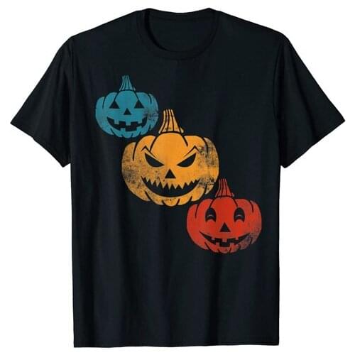 Vintage Halloween Pumpkin 2019 Costume Men Women Boys Girls T-Shirt