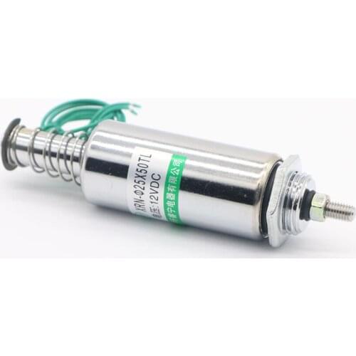 1)Solenoid Electromagnet Spring Return DC 24V 12V 16mm Pull Push Tubular XRN-25/50TL