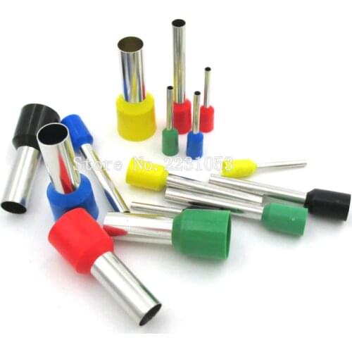 100PCS/LOT E0308 Tube insulating Insulated terminals 0.3MM2 Cable Wire Connector Insulating Crimp Terminal Connector VE0308
