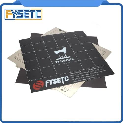 300X300mm Spring Steel Sheet + Magnetic Heatbed Build Surface B Plate Sheet + Sticker For CR-10S Lulzbot Taz6