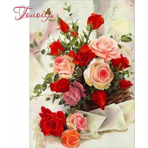 5D DIY Diamond Painting Flowers Full Square New Arrival Drill Mosaic Diamond Embroidery Rose Garden Decoration Broderie Diamant