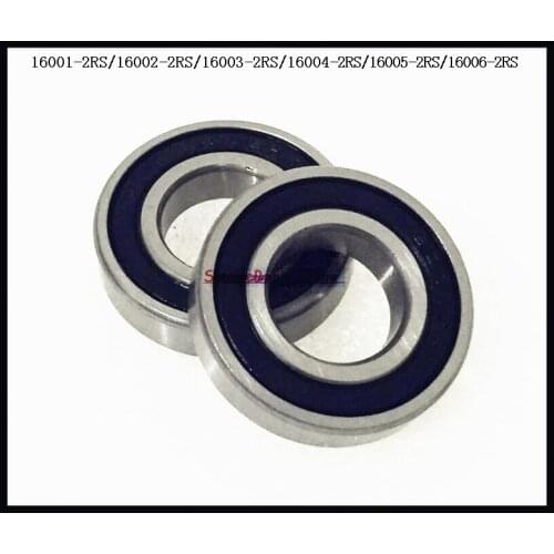 6-15pcs/Lot 16001-2RS / 16002-2RS / 16003-2RS / 16004-2RS / 16005-2RS / 16006-2RS Rubber Sealed Deep Groove Ball Bearing