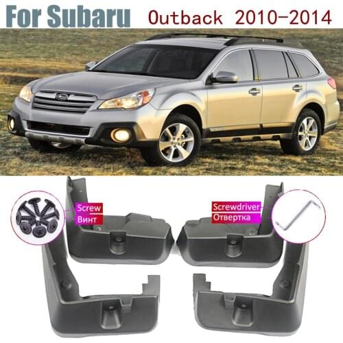 Car Mudflap 4x Mudguards Fender Styling Accessories Upgrade Guard Flap Splash Protection For Subaru Outback 2010~2014 4th Gen