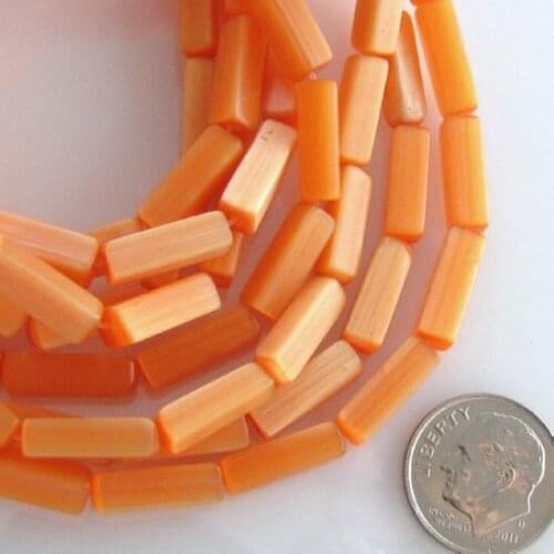 Free Shipping 10Pcs/Lot 4mm*13mm Orange Rectangle Tube Shape Cats Eye Glass Loose Beads Accessories For Diy Shoes Jewelry Making
